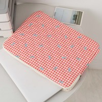 Sarung Laptop Empuk 13 Inci, Casing Laptop Pelindung Berlapis Lucu dengan Motif Bunga untuk MacBook