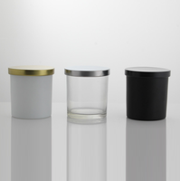 Cadeau parfumé clair de pot de verre de bougie de pot de bougie avec le couvercle en verre
