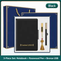 Ensemble d'accessoires de bureau de luxe en cuir : tapis de bureau, porte-stylo et organiseur dans une boîte rigide pour cadeaux d'entreprise