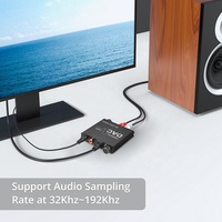 Convertisseur audio numérique optique vers analogique Xput DAC, coaxial Toslink vers RCA L R 3.5MM, convertisseur audio pour téléviseur, haut-parleur, amplificateur