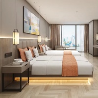 Hochwertige 1,2-Meter-Hotelmöbel für Standardzimmer, maßgeschneidertes modernes Holz-Gästebett für Apartments und Ferienwohnungen