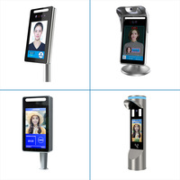 Terminal de contrôle d'accès par reconnaissance faciale, écran tactile LCD, lecteur de cartes RFID, portique tournant, sécurité d'entrée pour communautés et usines