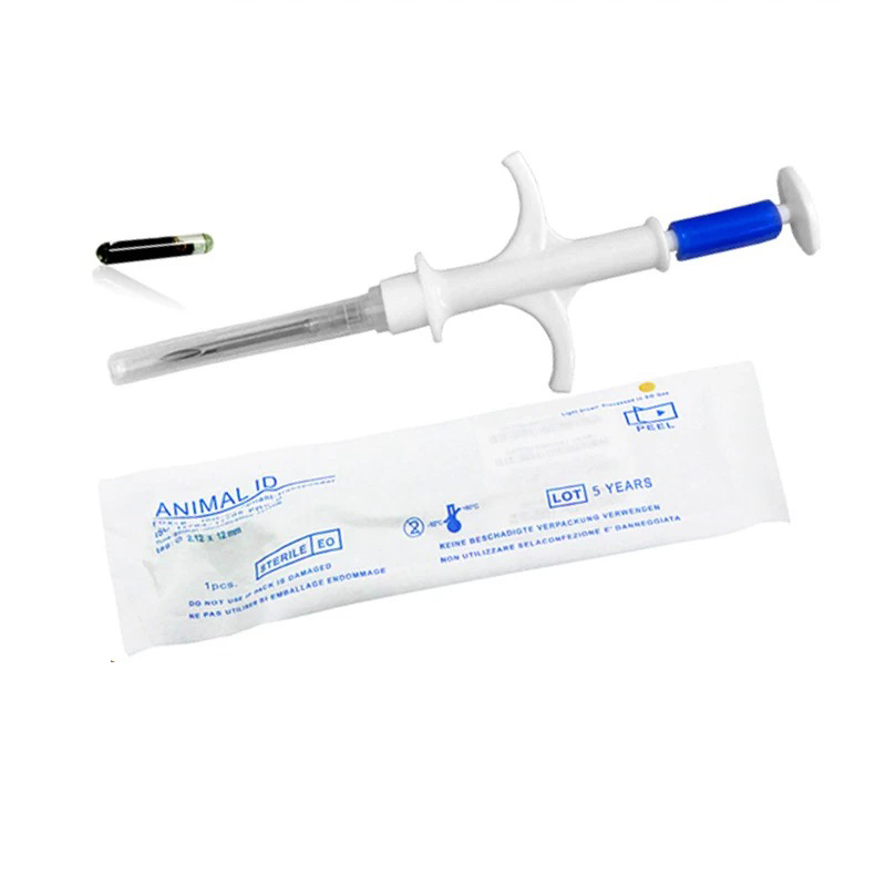 Convenient Disposable 134.2khz Microchip Tracking Pet Microchipping Easy Injectable Veterinary Syringe
