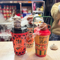 Mini théière en céramique Magic Purple Grit, design lion mignon de dessin animé, pour tasse à thé au lait, ornement de théière féerique Instagrammable