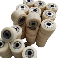 Rodamiento de Rodillos en U 608ZZ, Polea de Nylon Negra, Ruedas de Plástico de Nylon con Ranura en U