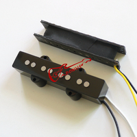 Donlis 1set 4 String 60's Vintage Alnico 5 Jazz Bass Pickup dengan Flatwork untuk Pembuatan Kit Bass DIY, Part Grosir
