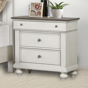 Ensemble de meubles de chambre à coucher - Lit rembourré avec panneaux, commode avec miroir, table de chevet, style chambre à coucher - Product Image 4
