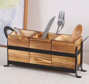 Tezgah ve yemek depolama rafı için büyük 3 bölme çiftlik mutfak eşyası tutucu - Product Image 4