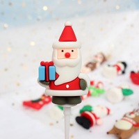 Décorations de gâteau de Noël en PVC 3D, figurine de renne pour les fêtes de fin d'année