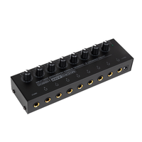 HA800 8 Metal kanal Stereo ses amplifikatörü Mini kulaklık Splitter stüdyo sahne ev kullanımı için