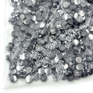 Piedras de Estrás Sueltas de Aleación Color Gris Metálico de 8 mm, Ecológicas, con 8 Facetas, Parte Posterior Plana, de Altura Media, para Fijación en Caliente, Accesorios para Prendas, Zeta Phi <span class=keywords><strong>Beta</strong></span> - Product Image 2