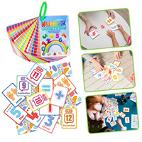 Cartes flash cognitives numériques personnalisées imprimées en UV, 36 cartes, interaction parent-enfant, outil d'apprentissage, papier coloré