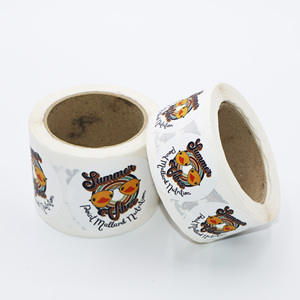 Cầu Vồng dán nhãn nhiệt <span class=keywords><strong>2</strong></span>-inch Vòng giấy nhiệt cuộn màu Vòng nhãn dán màu tự dính máy in nhãn - Product Image 1