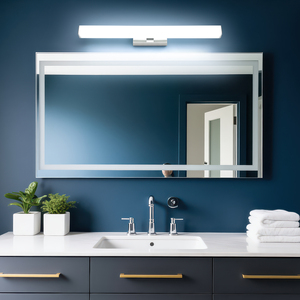 Lampe murale LED chromée noire pour hôtel, éclairage miroir IP44, éclairage mural de salle de bain pour galerie d'images, éclairage de tableaux - Product Image 5