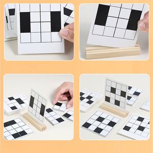Rompecabezas de Bloques Blancos y Negros, Juguetes de Actividad Cognitiva, Regalos Ideales para Personas Mayores con Demencia - Product Image 2