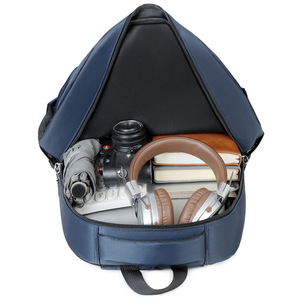 Lusenge Laptop <b>Backpack</b> Large Capacity Unisex Casual Travel Business <b>Backpack</b> Navy Blue <b>Black</b> Green Gray Solid Color - Product Image 4