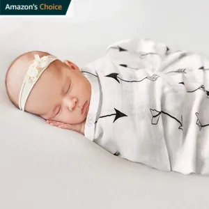 Tür zu Tür Versand Kostenlose Probe Jungen Mädchen Baby Bambus Baumwolle Baby Musselin Wickel decke OEM ODM Branding Custom Verpackung