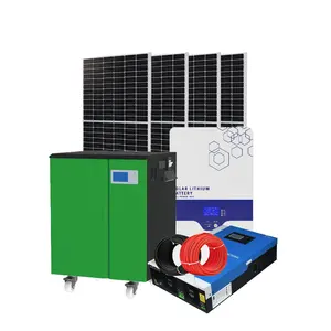 中国10Kw太陽光発電システム完全なハイブリッドセット太陽光エネルギーシステム10Kwハイブリッドオフガードハウス太陽光エネルギーシステム