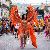 Costume de performance de carnaval 2027, grande taille, avec ailes en plumes et cristaux personnalisés, style Caraïbes, pour le lundi de carnaval