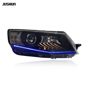 Jushun Đèn pha <span class=keywords><strong>l</strong></span>ắp ráp cho Volkswagen Skoda Octavia 15-18 Đèn pha với sửa đổi <span class=keywords><strong>LED</strong></span> hàng ngày chạy đèn Xenon dual-ống Kính - Product Image 2