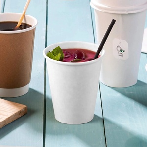 Gobelets à café en papier écologiques recyclables de 16 oz (400 ml) Ø 80 mm, marron à l'intérieur, blanc à l'extérieur, ondulés, surdimensionnés - Product Image 4