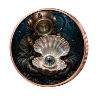 Pièce de monnaie de défi ronde personnalisée en cuivre fin 999 de 1 oz pour la vente en gros aux acheteurs de cadeaux