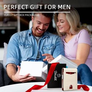 Nuovo <span class=keywords><strong>Portafoglio</strong></span> Premium in Pelle per Uomo, <span class=keywords><strong>Portafoglio</strong></span> Sottile RFID, Ultra Sottile da Tasca Frontale con Fermasoldi <span class=keywords><strong>e</strong></span> 11 Scomparti per <span class=keywords><strong>Carte</strong></span> - Product Image 6