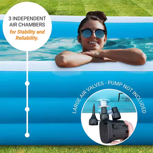 <span class=keywords><strong>Piscine</strong></span> gonflable en PVC pleine grandeur pour usage familial dans le jardin/la cour arrière, pour les fêtes aquatiques estivales - Product Image 5