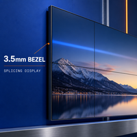 Layar Video Wall LCD IPS 46 Inci dengan Bezel 3.5mm, Kontroler Matrix Splicing, Kecerahan 700cd/m untuk Stan Pameran Dagang
