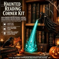 Nouveauté Halloween : Lampe de bibliothèque en PLA imprimée en 3D, Grim Reaper avec lumière verte
