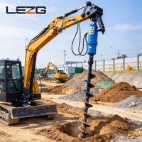 Tête d'entraînement de vis hélicoïdale hydraulique pour excavatrice, accessoire de forage rotatif pour trous de fondation de poteaux