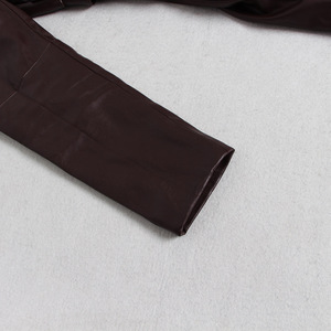 Boutique vendita calda stile dimagrante manica lunga <span class=keywords><strong>in</strong></span> <span class=keywords><strong>pelle</strong></span> Pu <span class=keywords><strong>abito</strong></span> con colletto alto abiti lunghi - Product Image 4