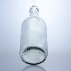 Bouteille en <span class=keywords><strong>verre</strong></span> ronde transparente de 250 ml, 350 ml, 450 ml pour rhum, gin, vodka, whisky, tequila, brandy – Meilleures ventes - Product Image 2