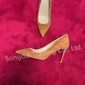 2026 Women's Luxury Designer Thin <b>Heels</b> Sandals Red Bottom High <b>Heels</b> Dress Shoes with Rivet <b>Studded</b> Pumps - Product Image 6