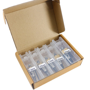 Kit de scies cloches 16 20 22 25 32 mm en acier rapide à pointe en carbure pour perçage du métal, usage domestique - Product Image 1