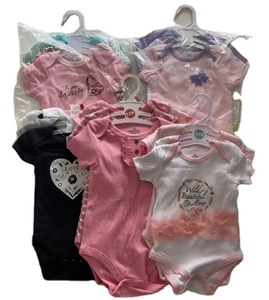 Conjunto de <span class=keywords><strong>regalo</strong></span> de verano para bebé recién nacido al por mayor, Mono de suave punto con estampado de algodón 100%, mono con cierre de botón, ropa de bebé, 3 unids/<span class=keywords><strong>set</strong></span> - Product Image 3