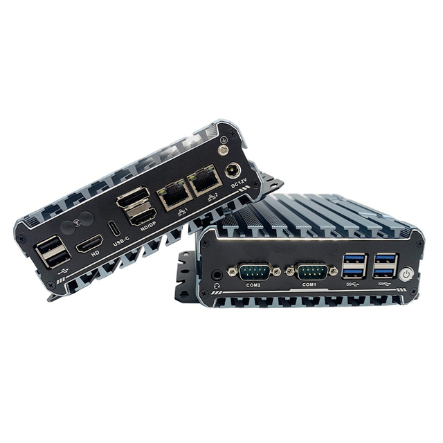Factory Wholesale Small Educational Mini PC 2*Com 2*LAN 12v Industrial Fanless Mini Computer
