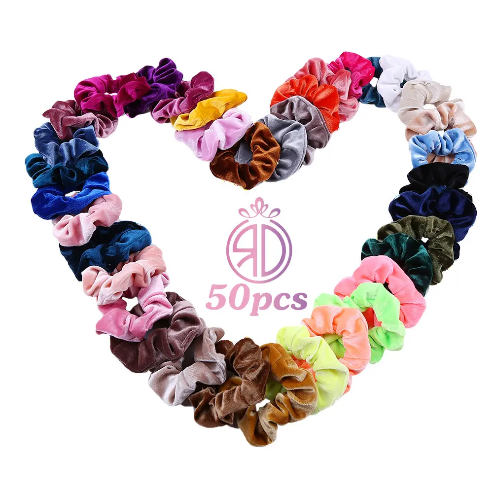 2022 New Fashion coreano nero elastico per capelli fasce morbide donne fascia per capelli cravatte per capelli personalizzate per bambini Scrunchies velluto