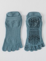 Haute qualité coton personnalisé cinq doigts Yoga Pilates chaussettes antidérapant cheville Trampoline Barre danse automne saison Logo manchette