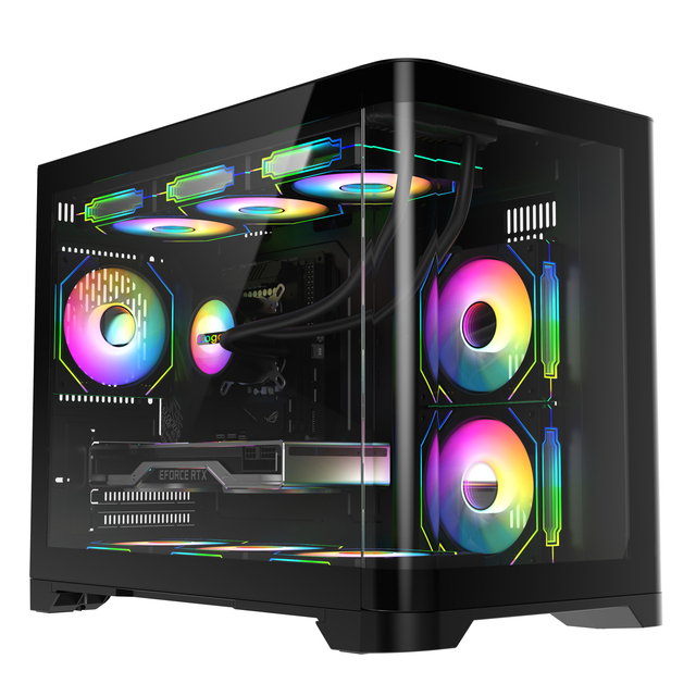 Factory New Trend Design Gaming Computer Cases and Towers Cpu Case Desktop Cabinet Glass PC Case with ARGB Fan