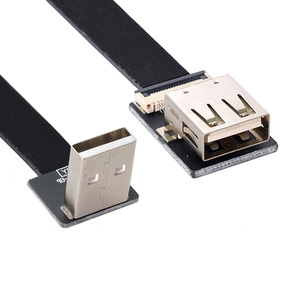 Cavo Piatto FFC USB C FPV Corto Nero Sottile <span class=keywords><strong>a</strong></span> Nastro FPC da USB Type-C <span class=keywords><strong>a</strong></span> USB Standard <span class=keywords><strong>a</strong></span> 90 Gradi per Sincronizzazione e Ricarica (10CM) - Product Image 4