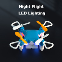 Mini drone électrique télécommandé pour enfants, modèle d'avion RC 2,4 GHz, quadricoptère pour débutants, pliable et sûr pour le vol en extérieur