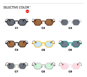 Customized <b>Small</b> Frame Sunglasses Irregular and Fashionable Polygonal Sunglasses for Women - Product Image 3