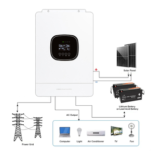 ระบบโซลาร์เซลล์ออฟกริด 3.6KW 5KW 6KW 6.5KW 10KW 24V 48V คลื่นไซน์บริสุทธิ์ พร้อมคอนโทรลเลอร์ MPPT - Product Image 1