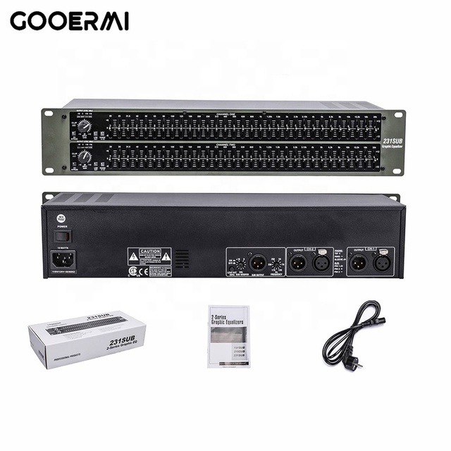 231SUB Professional Audio Stereo Subwoofer Equalizer 2x31 Band Graphic Equalizer Metal Recording Studio Equipment