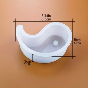 MUYULINS Mold 1pc Tai Chi Yin-Yang Moule en silicone pour bougies, utilisé pour la fabrication de savon DIY, les créations en résine époxy et le moulage en plâtre - Product Image 6