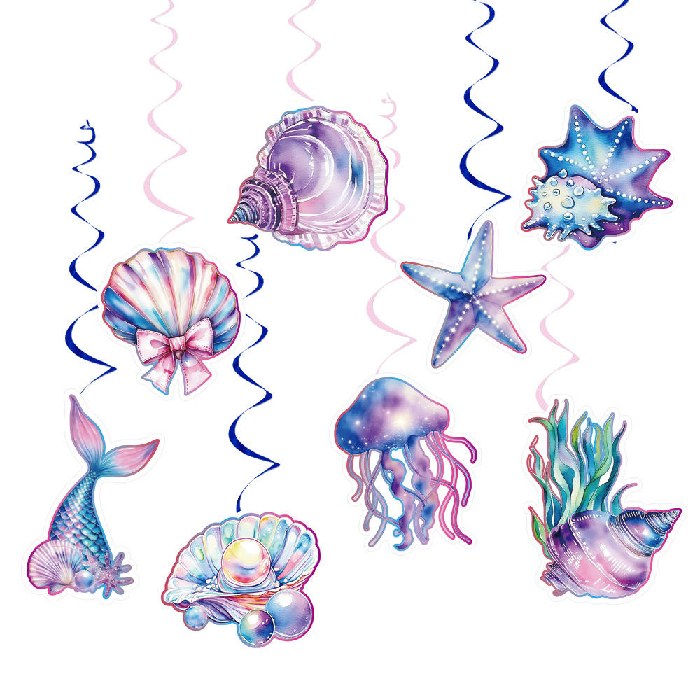 Spiral Hanging Decorations 8pcs