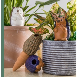 Poterie en argile rouge fleur en <span class=keywords><strong>terre</strong></span> <span class=keywords><strong>cuite</strong></span> arrosage pointes piquets globes hérisson en céramique infiltrateur fleur abreuvoir <span class=keywords><strong>goutteur</strong></span> - Product Image 2