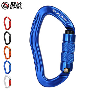 Mosquetón Xinda con Bloqueo Automático, de Aleación de Aluminio Azul, para Escalada, Montañismo, Espeleología, Gancho de Seguridad - Product Image 3