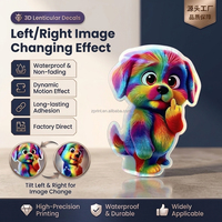 Autocollants lenticulaires 3D imperméables, autocollants promotionnels adhésifs, autocollants 3D personnalisés avec effet d'animation à changement de profondeur